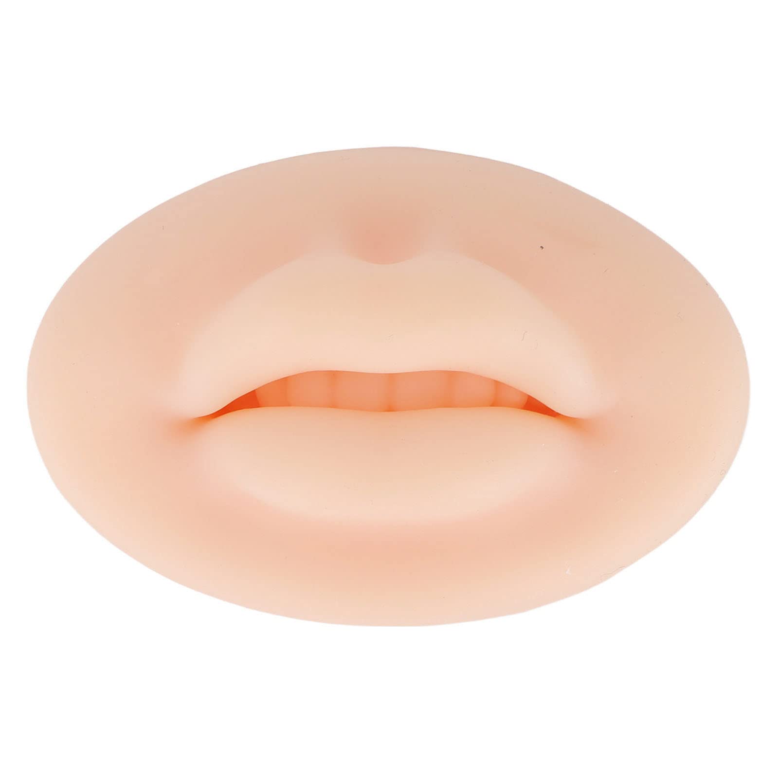 3D Silicone Lips, Tattoo Practice Lips Semi Permanent Soft Elastic Silicone Skin Touch Feeling Fake Lips Tattoo Embroidery Practice Lip Skin for Microblading Practice(Light Skin)