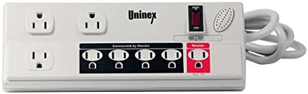 Uninex PS101 Power Managed 8-Outlet Energy Controlled Surge Protector, Eliminates Standby Idle Electricity Usage, 6-Foot