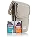 Peak Gear RFID Neck Wallet - The Original Travel Pouch with Adjustable Crossbody Strap + Theft Protection and Lost & Found Service | Beige