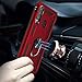 Newseego Compatible with Samsung Galaxy A20S Case, (Not Fit A20) Armor Dual Layer 2 in 1 and 360 Degree Rotating Metal Ring Holder Kickstand & Shock & Scratch Support Shockproof Hard Cover –Red