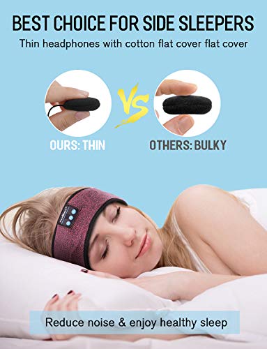 Sleep Headphones Bluetooth Headband,Wireless Music Sport Headband Sleeping Headphones,Gift for Woman Man, Earbuds with Mic Ultra-Thin HD Speakers for Sleep Sideways Workout Running Travel Relaxation