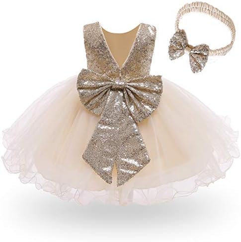 WZSYGDTC Flower Girls Dresses Wedding Baby Birthday Party Christmas Pageant  Event Prom Dress (Champage,90) price in UAE | Amazon UAE | kanbkam