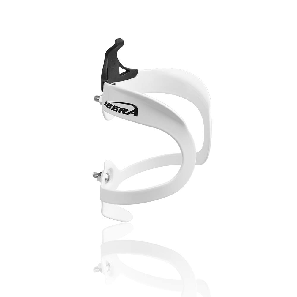 Ibera Bicycle Lightweight Aluminum Water Bottle Cage - White, IB-BC5-WH