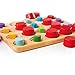 Guidecraft Memory Caps Kids Educational Toy - Colorful Wooden Hide and Reveal Matching Shapes Game for Toddlers