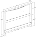 South Shore Step One Headboard, Full/Queen 54/60-Inch, Pure Black