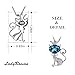 LadyRosian Cat Princess”Cute Fashion Love Pendant Necklace - Made with Blue Swarovski Crystals Elements Women&Girls Jewelry Gifts