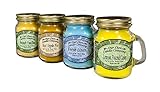 Our Own Candle Company 4 Pack Everyday Assortment Mini Mason Jar Candles - 3.5 Oz French Vanilla, 3.5 Oz Fresh Linen, 3.5 Oz Lemon Poundcake, 3.5 Oz Hot Apple Pie