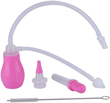 LIFE VIP Premium Silicone Baby Nasal Aspirator and Mucus Extractor, Feed Medication Utensil (pink)