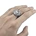 ELFASIO Men Stainless Steel Rings Egyptian Pharaohs Eye of Horus Ra Udjat Silver Tone Jewelry Size 11