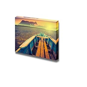 Sunrise on a Mountain Lake with Rustic Wooden...