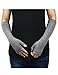 Dahlia Women's Sparkling Rhinestone Acrylic Fingerless Arm Warmer Gloves Black