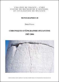 Chroniques d'épigraphie byzantine
