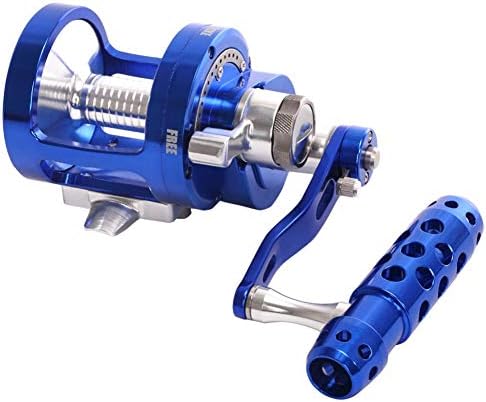 YXZTM Fishing Reel Original Saltwater Jigging Deep Sea Boat Trolling Big Game Fishing Reel Conventional Reel Cnc Machined 2- Speed Lever Drag 30Kg