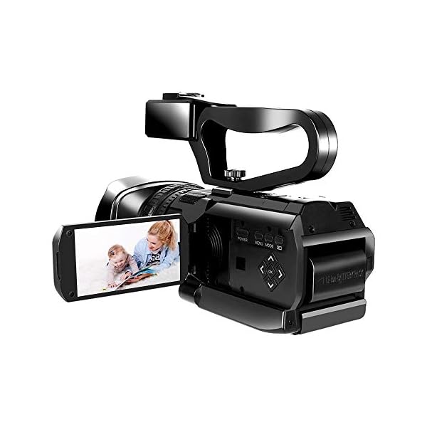 BSLBBZY 4K-Videokamera, Camcorder, digital, Vlogging, Camcorder, 7,6 cm (3 Zoll), Touchscreen, Nachtsicht, WiFi-Kamera… – Bild 3