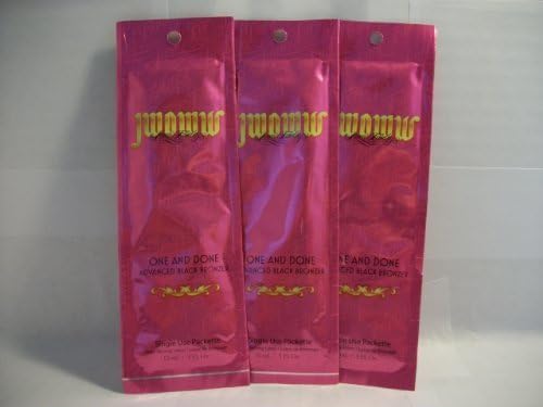 3 packets JWOWW One and Done Advanced Black Bronzer .5oz