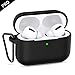 Ztotop Case for New AirPods Pro Case 2019, Visible Front LED/Soft Silicone/Shock & Scratch-Resistant, Durable Protective Cover with Hinge for AirPods Pro Charging 2019 Case 3rd Gen, Black