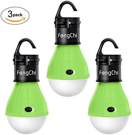 LED Camping Lantern, FengChi[3 PACK] Portable Outdoor Tent Light Emergency Light Bulb for Camping, Hiking, Fishing,Hurricane, Storm, Outage