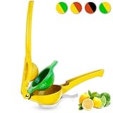 Yimobra Original Manual Lemon Squeezer,Hand Orange Citrus Lime Juicer Press Premium Quality Professional Kitchen Tool Yellow (Presented Wall Hooks 3 Pack)