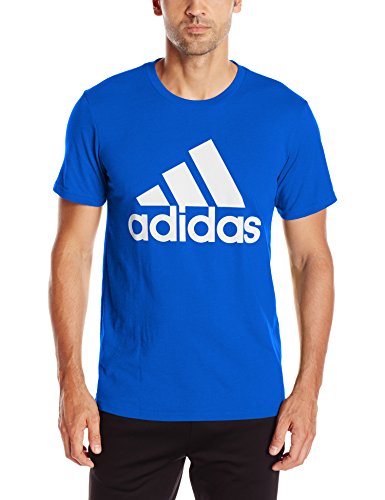 adidas Men's Badge of Sport Graphic Tee, Collegiate Royal/White, Small