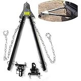 HTTMT- US-FF801-BK- Adjustable Tow Towing Bar Bumper Mount 5000lb w/Chains RV Car Truck Jeep System