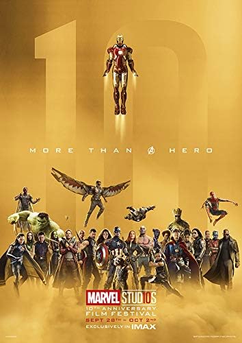 Laur UK More than Heros Poster 10th Anniversary Film Festival Poster Super Hero Poster, 91.5 x 61 cm