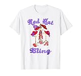 Red Hat Bling Vintage Style T Shirt