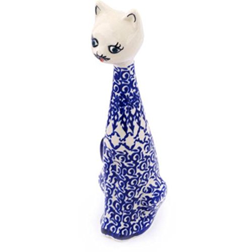 Click Here to See More Images Ceramika Bona H7151G Polish Pottery Ceramic Cat Figurine Hand Painted, 10-Inch