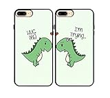 iPhone 7 Plus/iPhone 8 Plus Case,Cartoon Cute Little Dinosaur Couple Lovers Best Friends Forever Rubber Phone Cover Case for iPhone 7 Plus/iPhone 8 Plus 5.5 inch