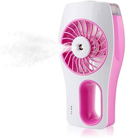 Ankong Handheld USB Mini Misting Fan with Personal Cooling Humidifier (Pink)