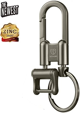 STYLBO Key Chain - Heavy Duty Keychain for Car Keys Zinc Alloy Valet Keycains with Detachable Key Rings for Women Men Gifts Business Key Clips (BA0762)