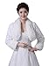 Oncefirst Women's Winter Faux Fur Wedding Jacket for Bride Wrap Shawl Bolero Jacket