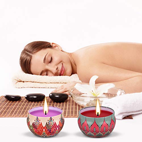 image for Angium Scented Candles Gift Set (Lavender, Rose,Peppermint,Grapefruit,