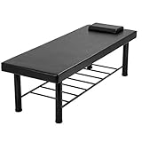 Stationary Massage Table Massage Bed Spa Bed 75 Inches Long 29.5 Inches Wide Heavy Duty Massage Table Bed Physical Therapy Bed with Memory Foam Layer Salon Bed