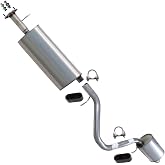 Exhaust Front Muffler &amp; Rear Muffler Kit Compatible for 2002-2005 Chevy Trailblazer 4.2L | Stainless Steel | Northeastern Exhaust | Includes Clamps, Hangers and Bolt Kit | Direct-Fit Replacement