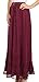 Sakkas SK16319 - Jaclyn Adjustable Skirt with Lace Embroidered Trim and Detailed Embroidery - Fuchsia - OS