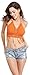 Women's Fringed Bikini Top Tassel Top Cami Tank Bralette, Orange