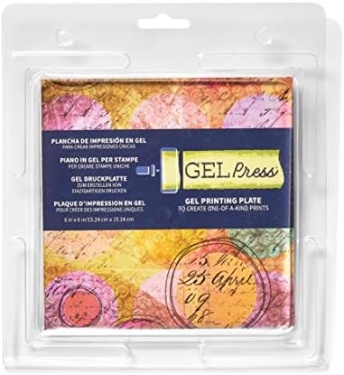 Gel Press Monoprinting Plate 6″ x 6″ 10800,Multi-colour