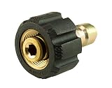 Erie Tools Pressure Washer Twist Connect M22 X 3/8" Quick Disconnect Plug 4500PSI High Pressure Brass Fitting 300&deg; F Max Temp