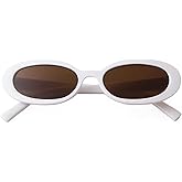 Laurinny 90s Sunglasses for Women Men Retro Small Oval Sunglasses