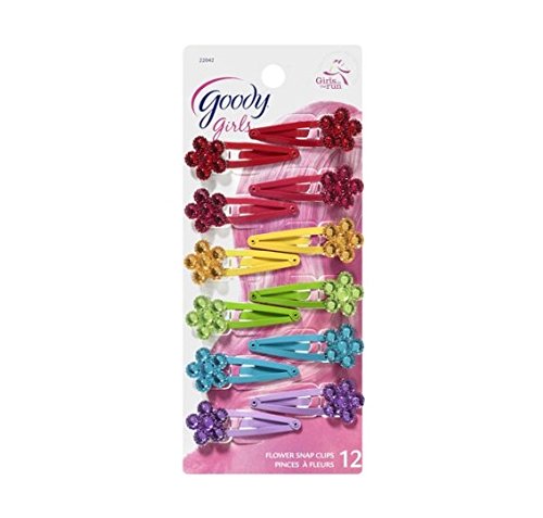 Goody Jeweled Flower Contour Clip, 12 ct