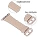 JSGJMY Compatible for Iwatch Band 38mm 40mm S/M Women Genuine Leather Loop Replacement Strap Compatible for iWatch Series 4 (40mm) Series 3 2 1 (38mm),Khaki with Rose Gold Clasp