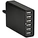 AmazonBasics 60W 6-Port USB Charger - Black