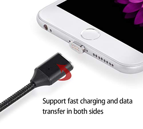 Digital Ant Gen3 Nylon Braided Magnetic Charging and Data Transfer Cable Compatible with i-Products (Black1 3-Pack, 3.3FT)