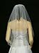 SAMKY 1T 1 Tier Pencil Edge Bridal Wedding Veil - White Elbow Length 30