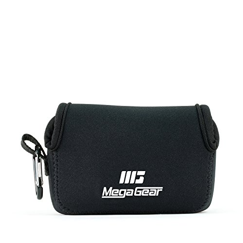 MegaGear ''Ultra Light'' Neoprene Camera Case Bag with Carabiner for Canon PowerShot SX720 HS, SX610 HS, SX600 HS (Black)