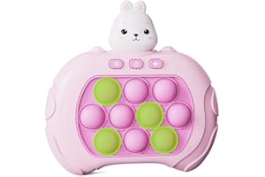 ANBY Bunny Interactive Handheld Game & Quick Push it Pop Game Light-Up Fidget Toy for Kids and Teens for 3-12 Years Old Boys & Girls, Sensory Stress Relief Travel Toys