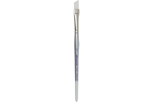 Silver Brush Limited 1506S1/2 Silverwhite Angle Brush, Watercolor, Acrylics, Gouache or Oil Brush, Size 1/2 Inch, Short Handle