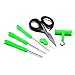 SAMSFX Carp Fishing Baiting Rig Tool Set Bait Needle Drill Puller Stringer and Driller