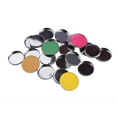 Healthcom 1oz 12 Pack Metal Tin Steel Flat Silver Metal Tins Jars Empty Slip Slide Round Tin Containers With Tight Sealed Twist Screwtop Cover