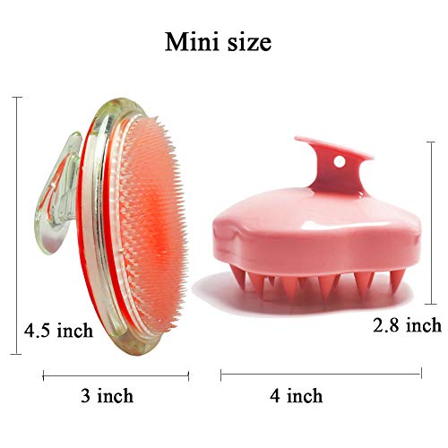 2pcs Exfoliating Brush for Ingrown Hair Treatment, Hair Scalp Massager Shampoo Brush, Exfoliator for Face, Bikini, Armpit, Fascia and Cellulite Blast Massager Tool for Men and Women, Pink